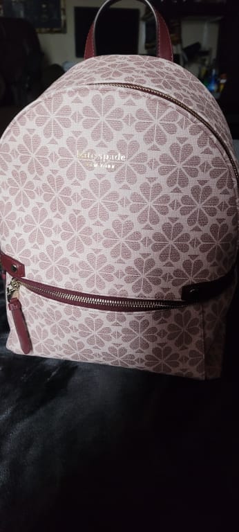 Kate Spade New York Garnet Rose Spade Flower Monogram Coated Canvas Medium  Flap Backpack, Best Price and Reviews