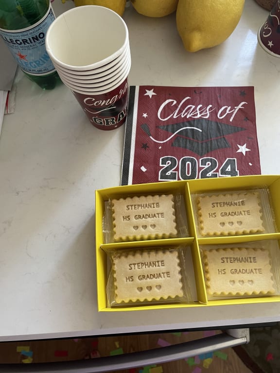 Custom Message Shortbread Cookies from Uncommon Goods. Customer submitted image.