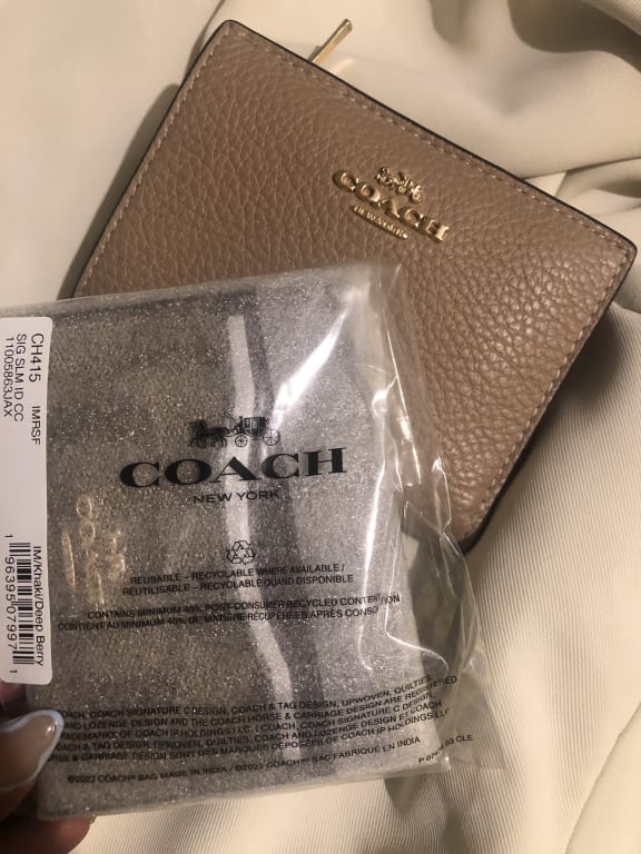 COACH Flat Card Case Camo Leather