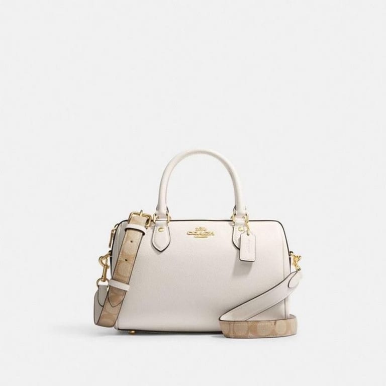 Coach Crossgrain Leather Mini Bennett Satchel - Heather Grey