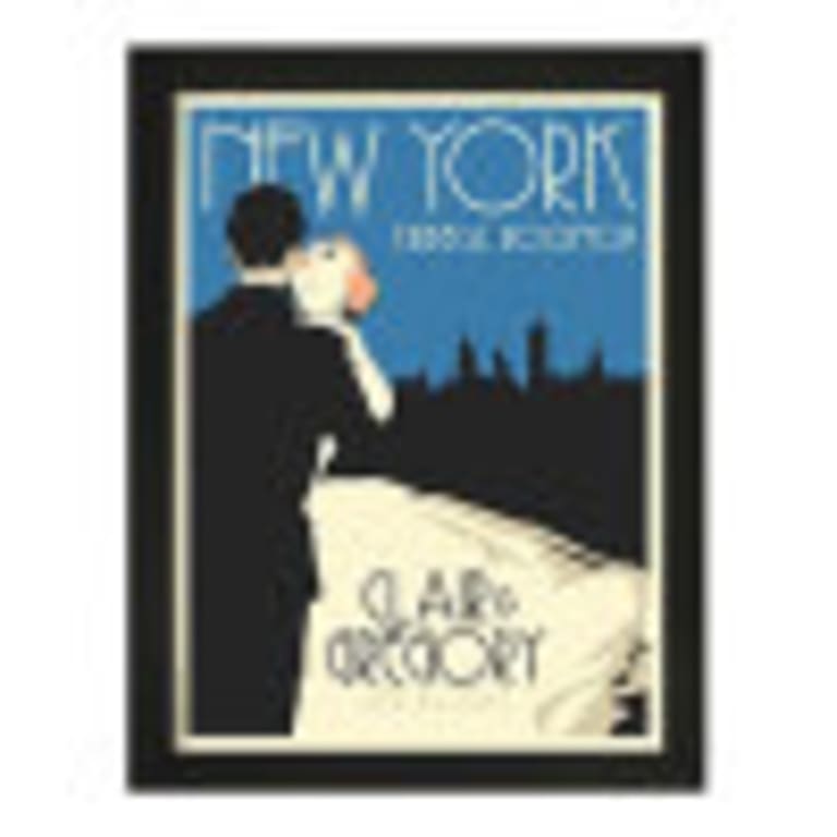 City Skyline Wedding Art from Uncommon Goods. Customer submitted image.