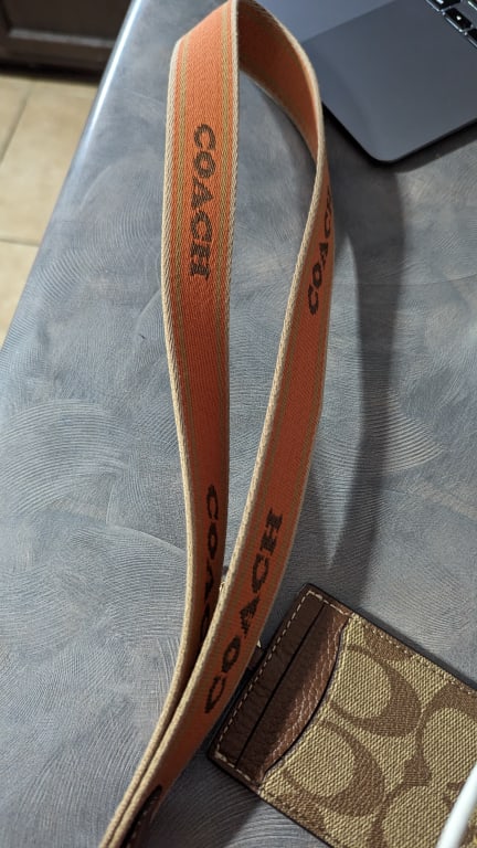 COACH®  Id Lanyard In Blocked Signature Canvas