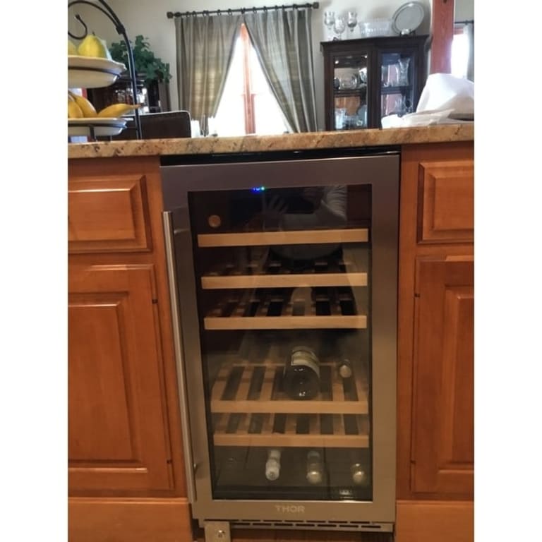 Thor Kitchen 18" 40Bottle Single Zone Wine Cooler Bed Bath & Beyond