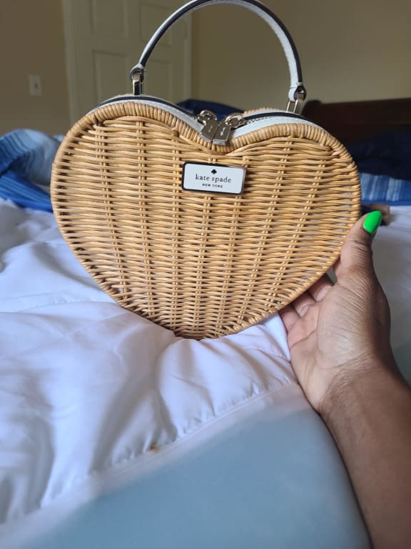 wicker heart shaped bag