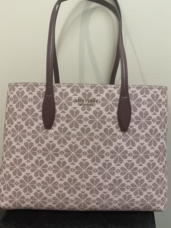 Kate Spade Flower Coated Canvas Natural Multi All Day Large Tote Dust Bag  for sale online