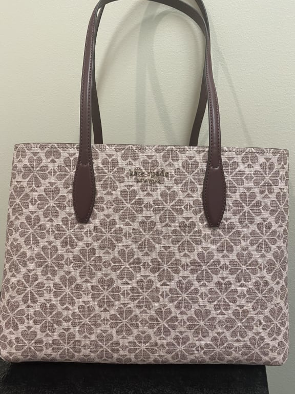 kate spade, Bags, Kate Spade Spade Flower Coated Canvas Zeezee Large Work  Tote Bag In Pink Multi