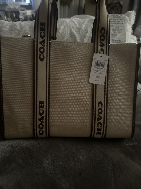 Coach Signature Hamptons Coated Canvas Bag