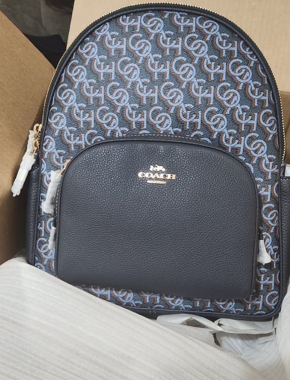Coach Outlet Disney X Coach Court Backpack In Signature Canvas With Patches