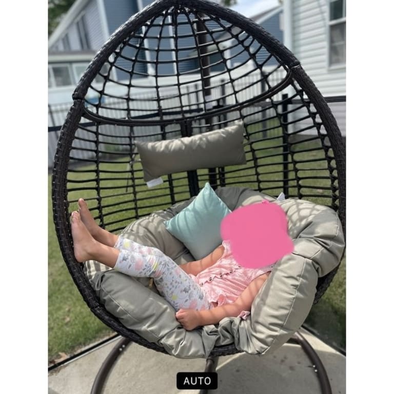 Layla Outdoor Hanging Wicker Basket Chair by Christopher Knight Home