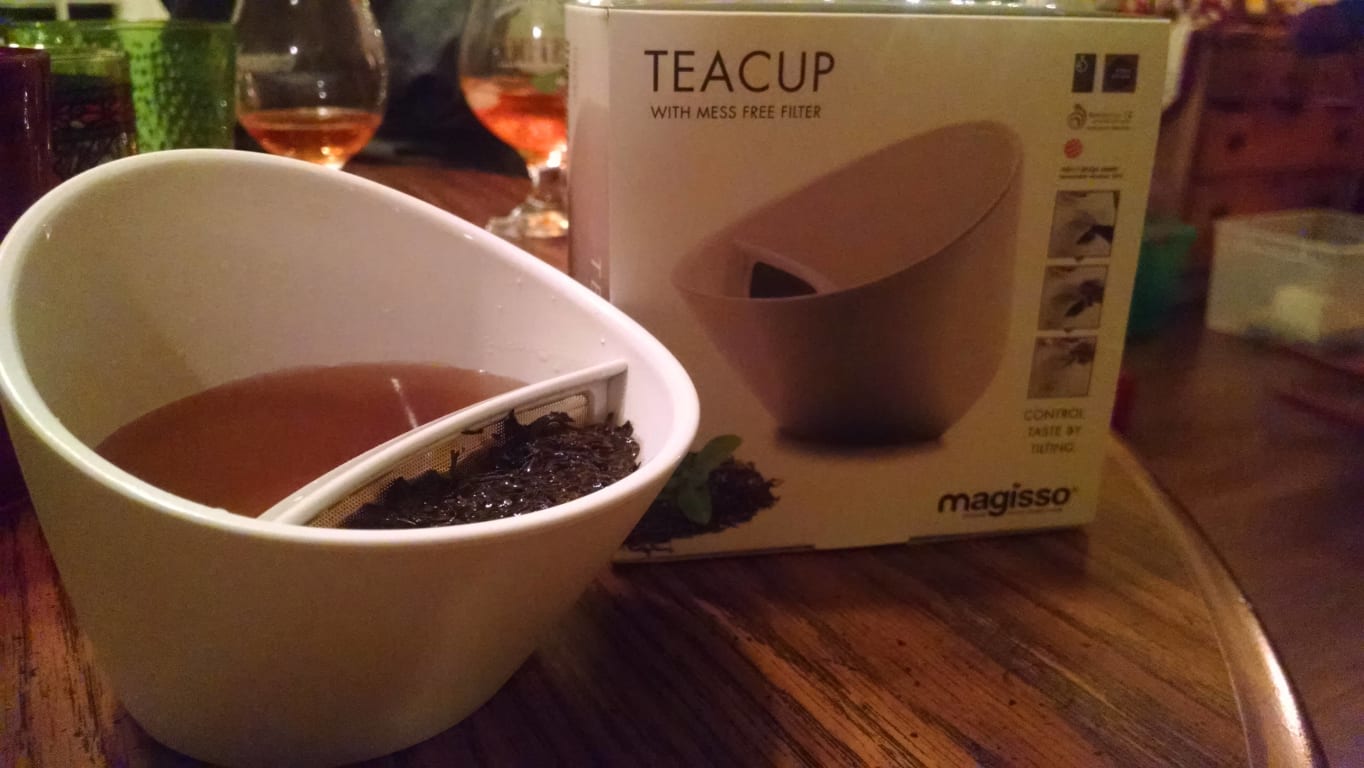 Tipping Teacup from Uncommon Goods. Customer submitted image.