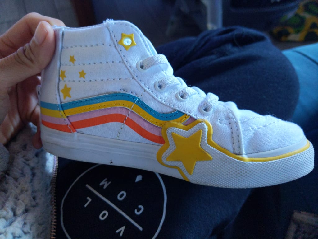 Toddler Sk8-Hi Zip Rainbow Shoe Glow Star