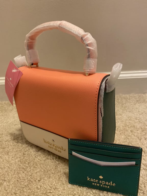 New Kate Spade Staci Square Crossbody In Melon Ball NWT