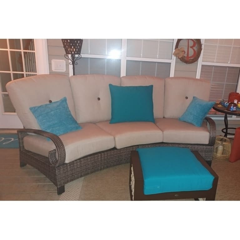 Barcalounger Outdoor Living Captiva Isle Wicker and Aluminum 105inch 3