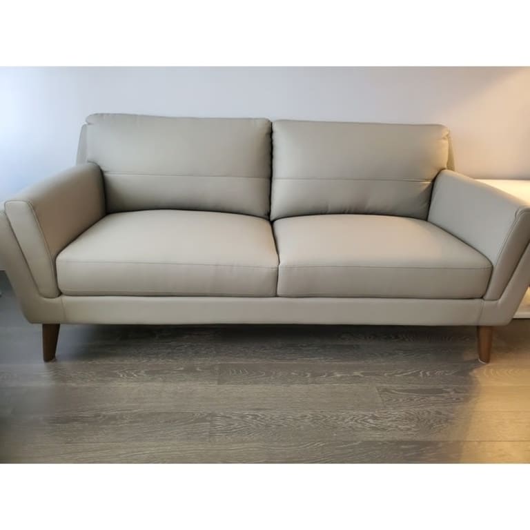 Haldeman Top Grain Leather Modern Sofa & Loveseat Set Bed Bath