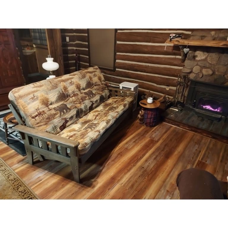 Somette Tucson Full Size Futon Set in Rustic Walnut Finish with