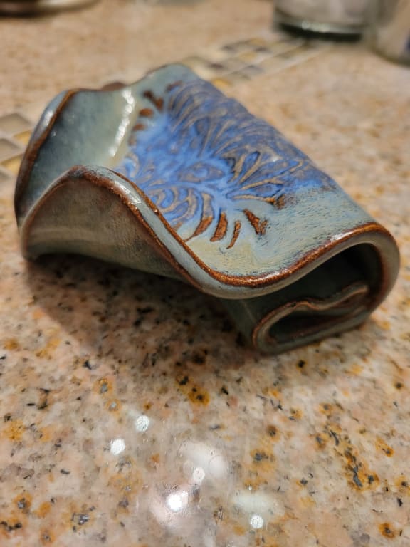 Ceramic Self-Draining Soap Dish from Uncommon Goods. Customer submitted image.