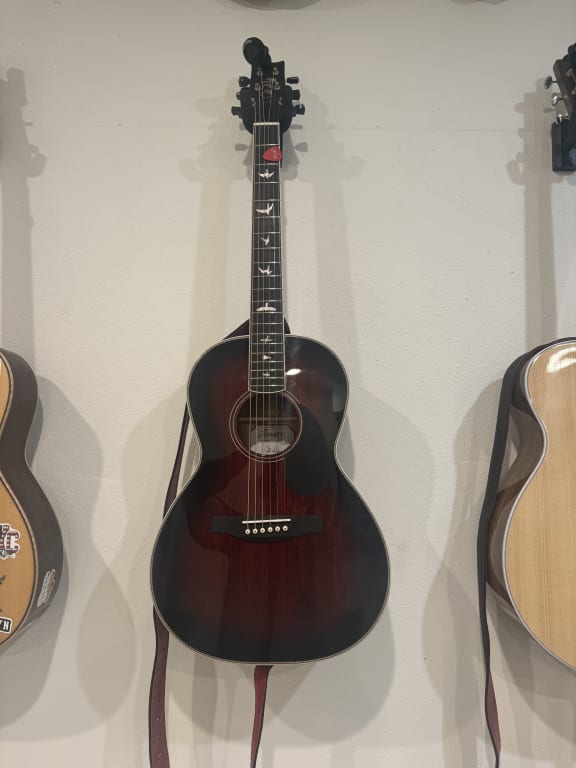 PRS SE P20E Parlor Acoustic-Electric Guitar Satin Black Top