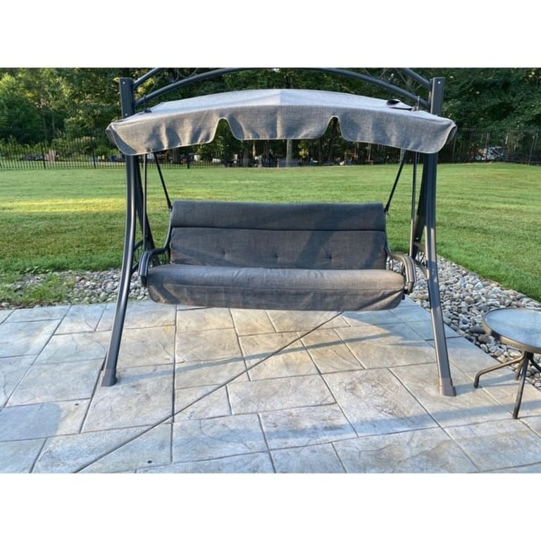 CorLiving Nantucket Patio Swing with Arched Canopy Bed Bath & Beyond