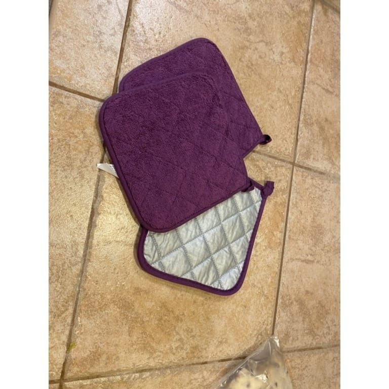 Terry Potholder Eggplant S/3 Bed Bath & Beyond 17953138