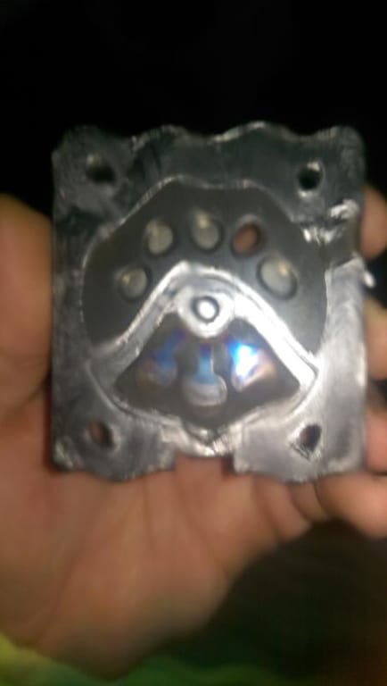 My phone camera is messed up thats why the part looks wavy , this is the old gasket it ripped on the right side