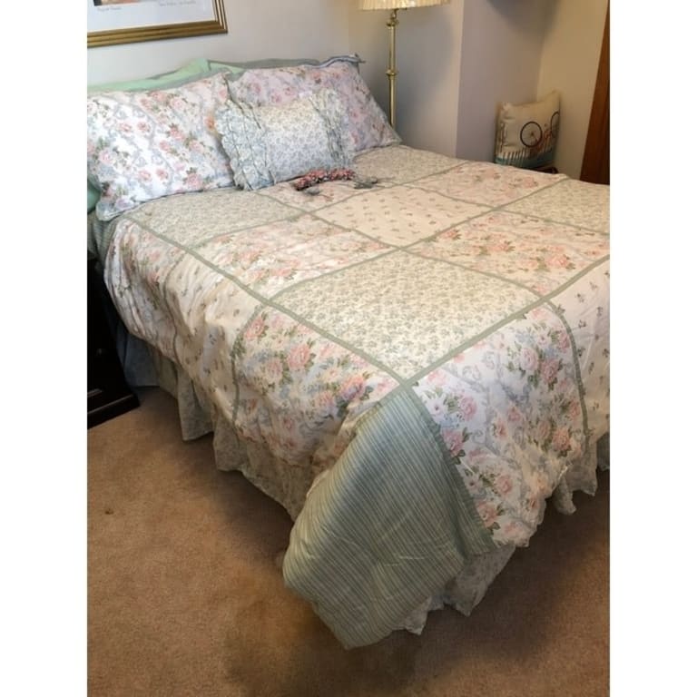 Laura Ashley Harper Green Cotton Comforter Set Bed Bath & Beyond