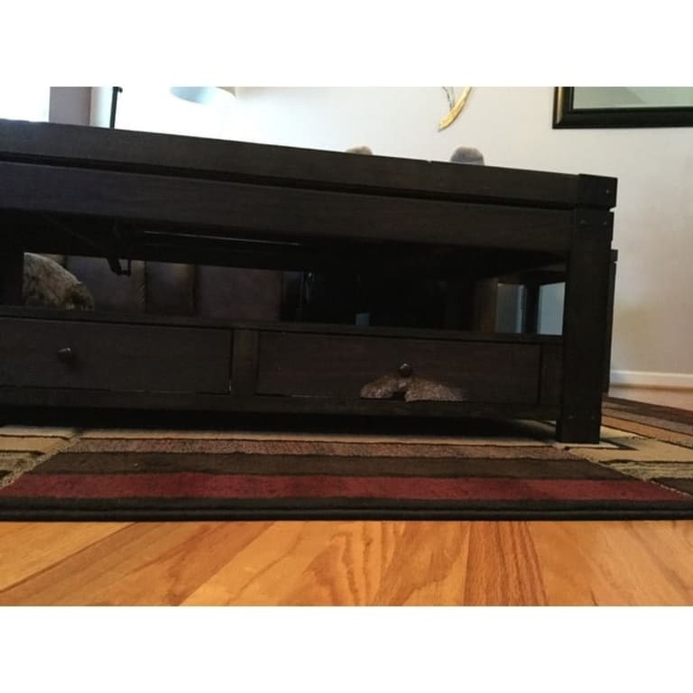 Ashley Furniture T8469 Burladen Lift Top Coffee Table w/ Vintage