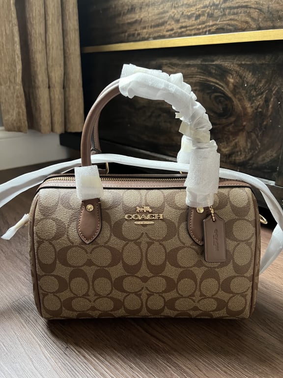 Coach Rowan Satchel in Signature Canvas with Hula Print