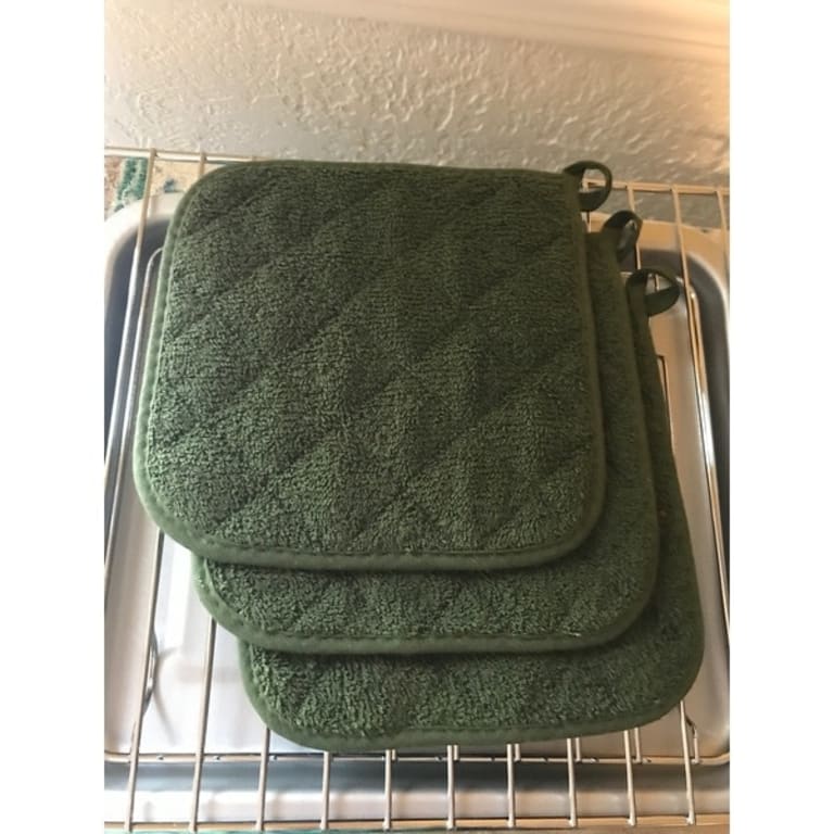 Terry Potholder Sage S/3 Bed Bath & Beyond 17953131
