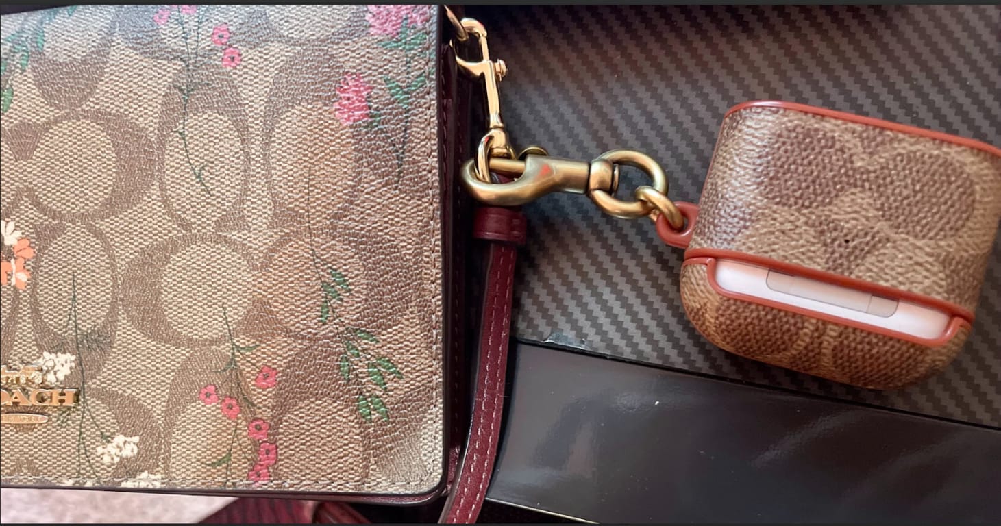 Coach, Bags, Coach Airpod Case Floral Pink And Super Summery