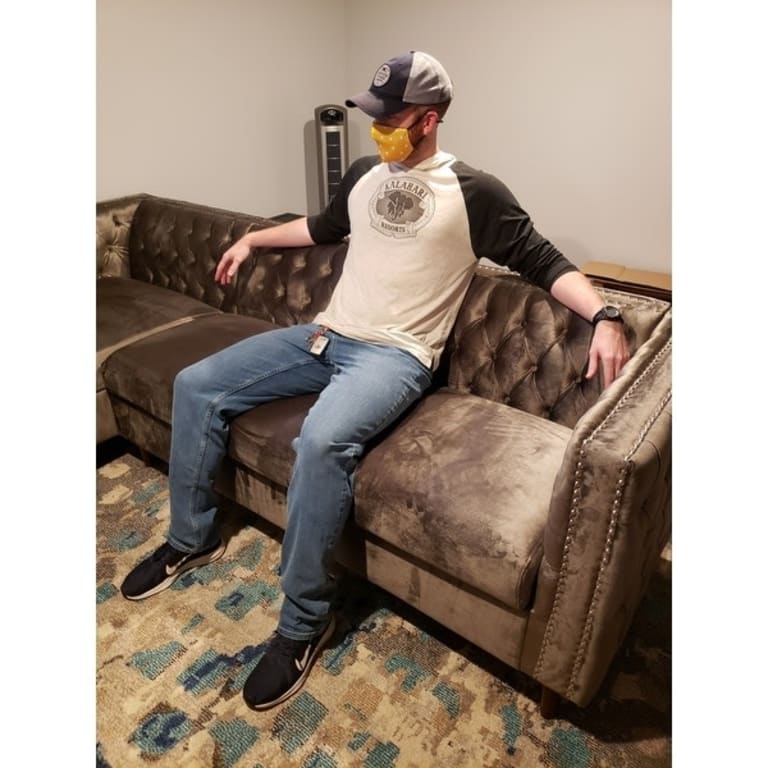 Velvet Storage Sectional Sofa by Christopher Knight Home On