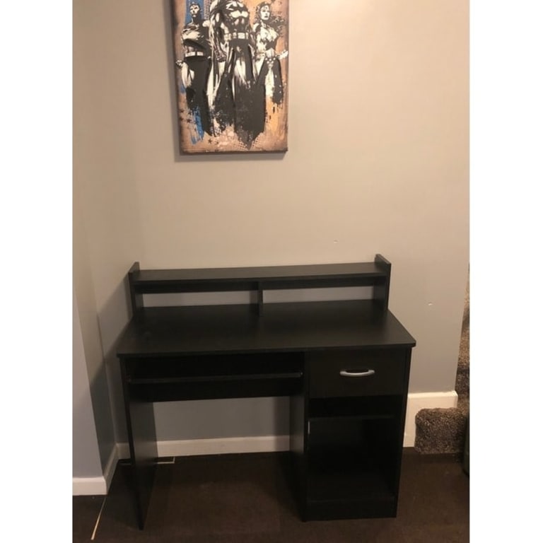 South Shore Axess Black Desk with Keyboard Tray Bed Bath & Beyond