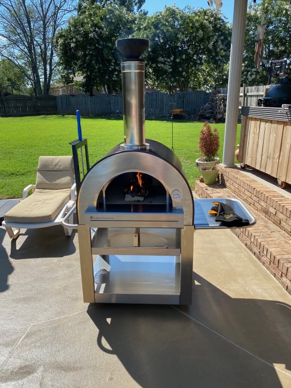 Forno Venetzia Pronto 500 33 Inch Outdoor Wood Fired Pizza Oven Copper Bbqguys 6937