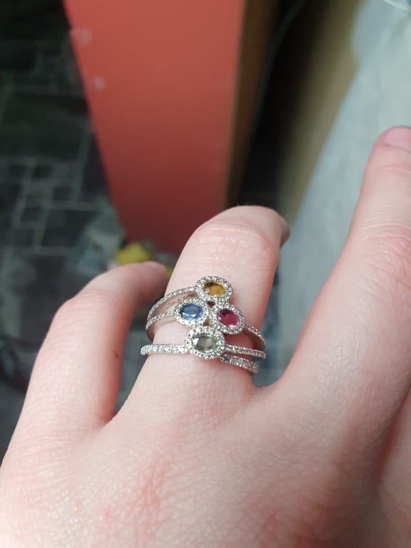 Resharing my rings.but with a stack and spacer! : r/EngagementRings