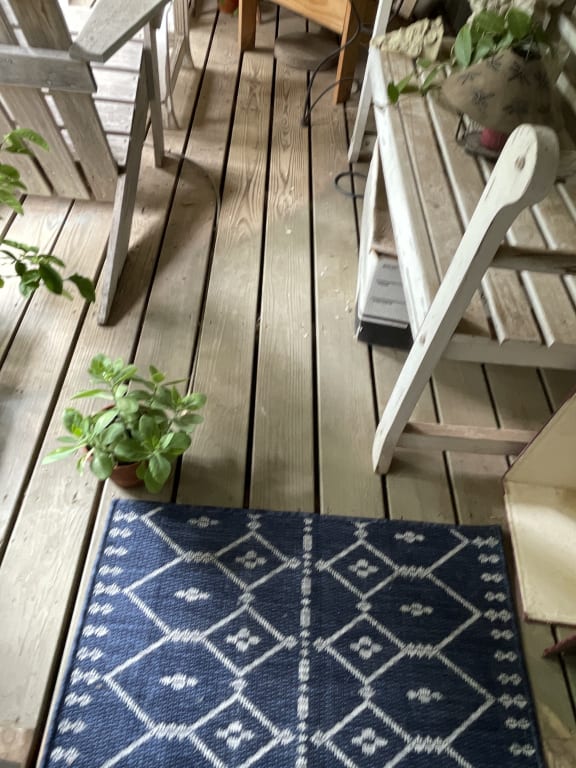 Navy Collector Design Sisal Indoor Outdoor Rug 5x7 At Home