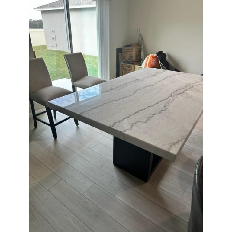 Furniture of America Cots Farmhouse White 70inch Counter Height Table