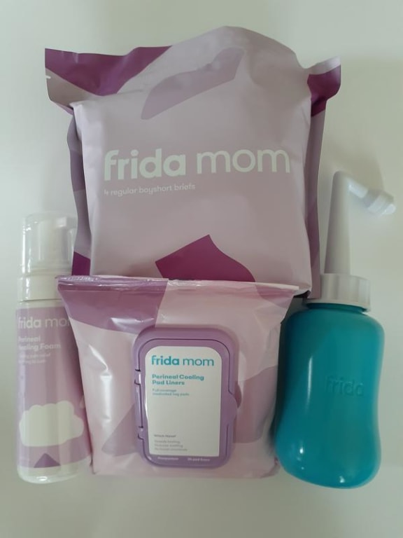 Buy Frida MomHospital Packing Kit for Labor, Delivery, & Postpartum   Nursing Gown, Socks, Peri Bottle, Disposable Underwear, Ice Maxi Pads, Pad  Liners, Perineal Foam, Toiletry Bag (15 PIECE GIFT SET) Online