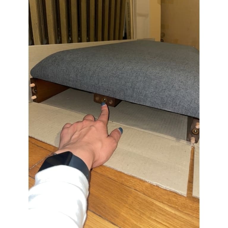 Carson Carrington Comiskey Cherry Finish Arm Dining Bench with Back ...