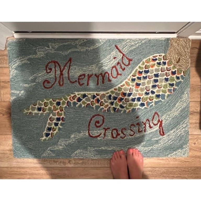 Liora Manne Frontporch Mermaid Crossing Indoor/Outdoor Rug Bed Bath