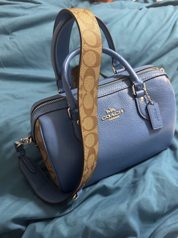 Coach- Rowan Satchel In Signature Canvas With Trompe L'oeil Print (Sil –  Amreki