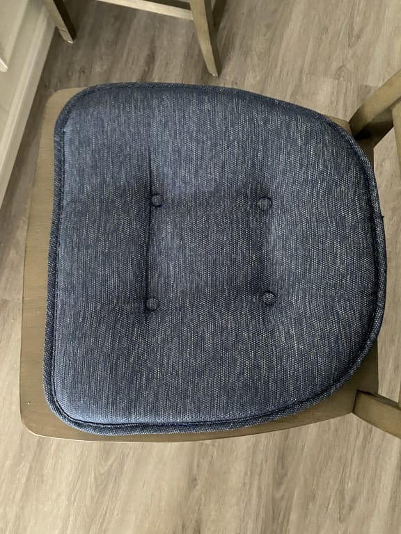 Gripper 14.5 x 14 Tonic Delightfill Bistro Chair Cushion Set of 2 - Blue