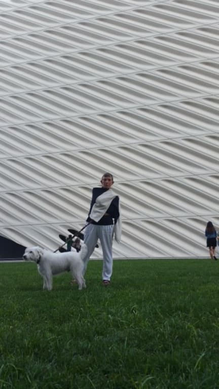Customer Image Captioned: Susan, Eddy and THE BOOTS at the Broad Museum in LA>