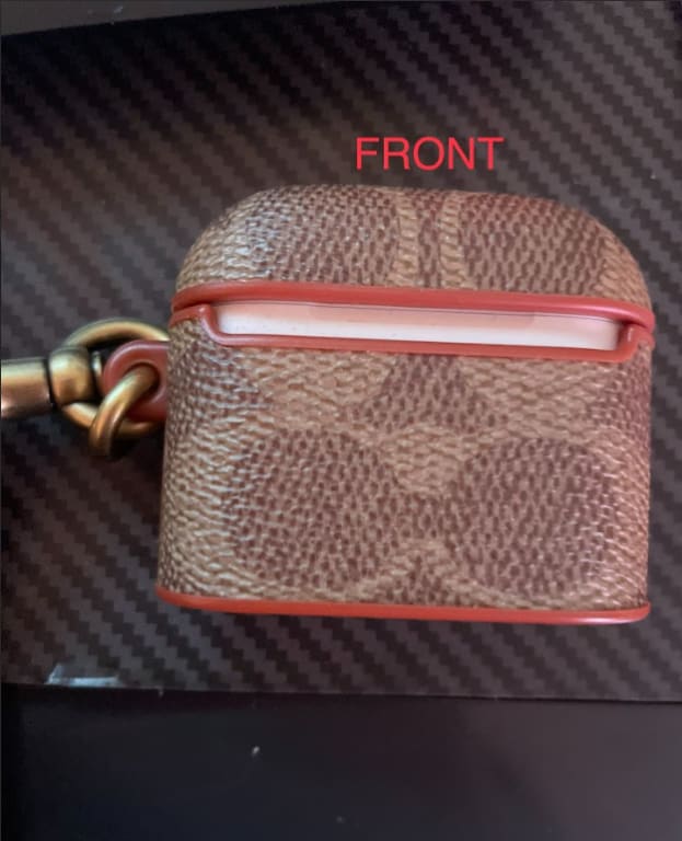 Coach, Accessories, Reflective Leather Coach Airpod Case