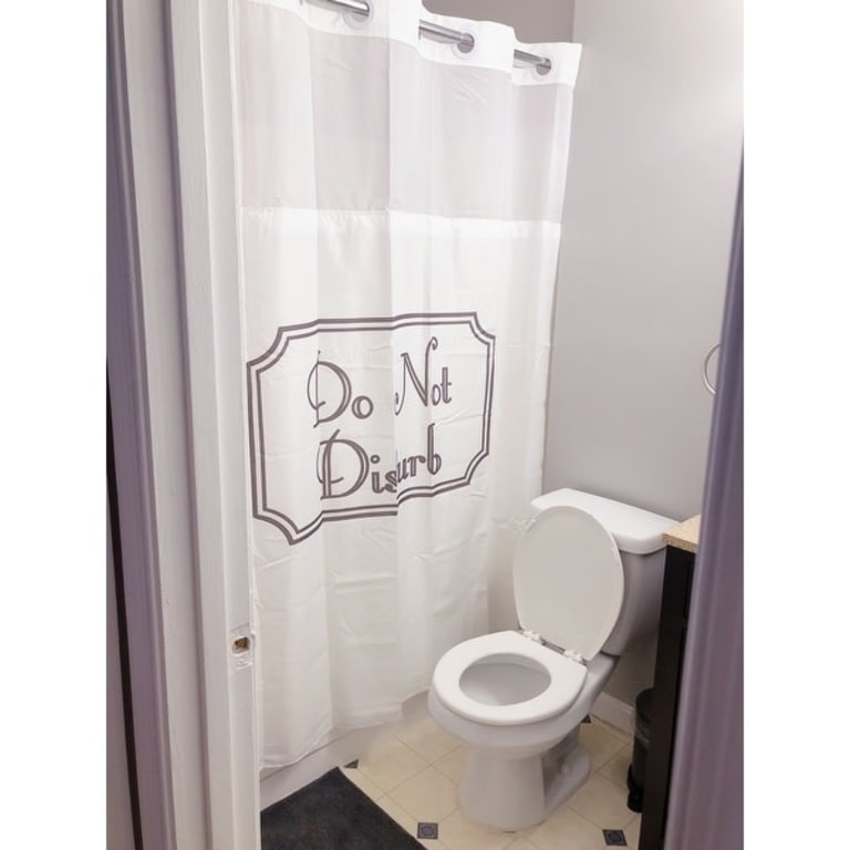 Porch & Den Hideaway Grey 'Do Not Disturb' Shower Curtain with Peva