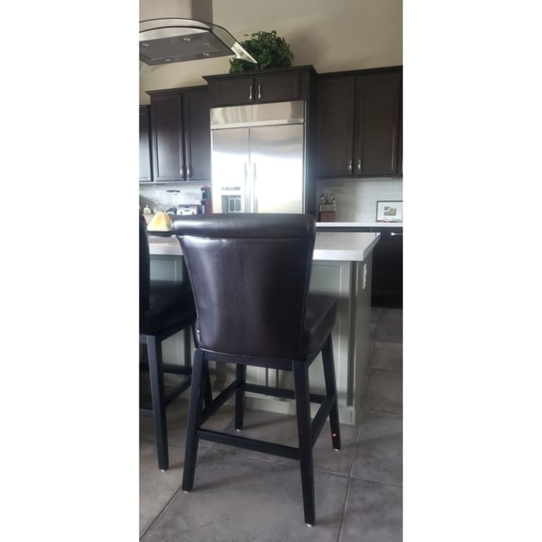 Tracy 28inch Bonded Leather Swivel Counter Stool by Christopher Knight