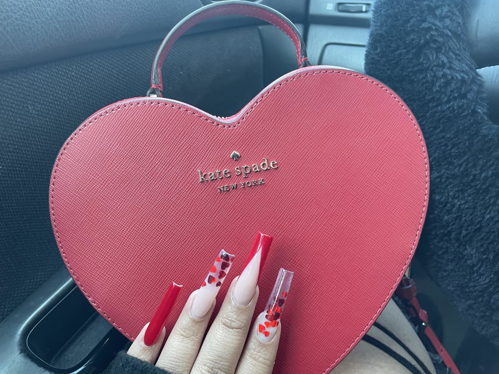 Kate Spade Love Shack Heart Purse, Deep Nova