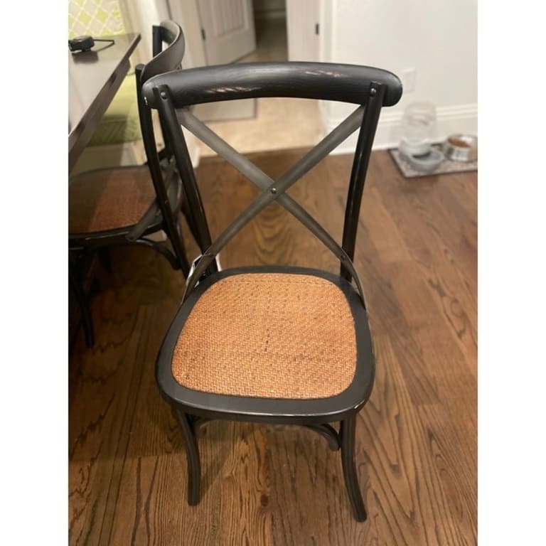 SAFAVIEH Eleanor XBack Black Dining Chair (Set of 2) On Sale Bed