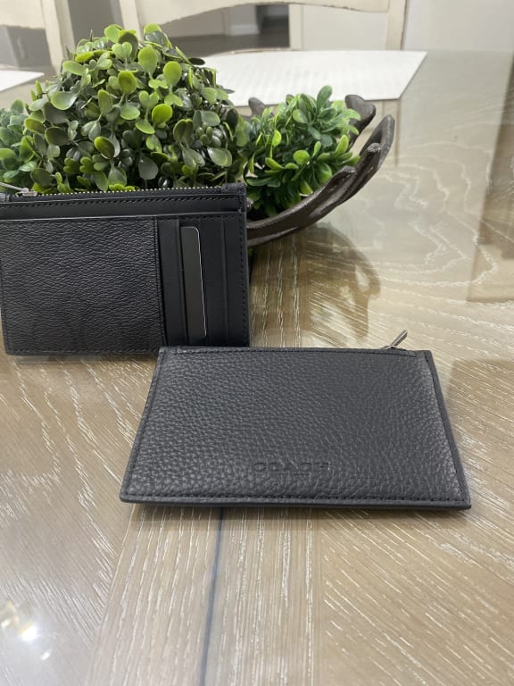 Wallets & purses Céline - Card holder with zip in black - 10F993BEL38NO