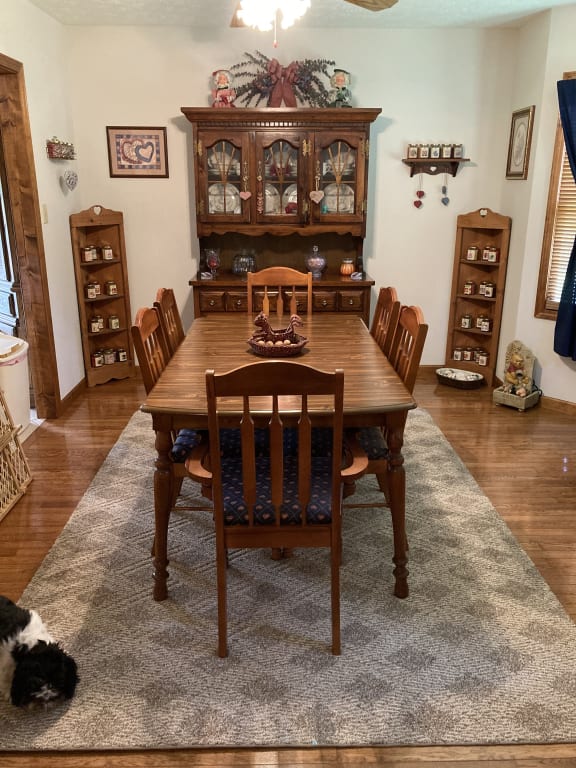 (B542) Caprice Vintage Navy Blue Area Rug, 5x7