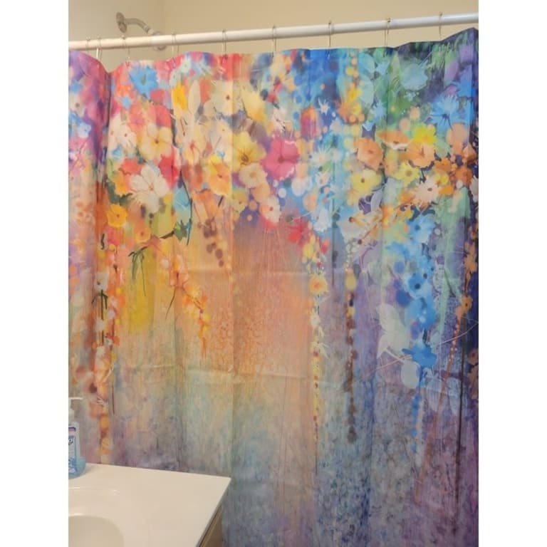 Madison Park Essentials Caldwell Printed Floral Shower Curtain On