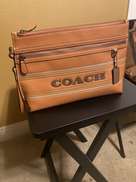 Coach, Bags, Coach Brown Leather Laptop Bag